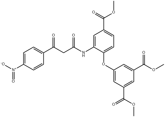 METHYL-3-[2-(4-NITROBENZOYL)ACETAMINO]-4-[3,5-DICARBOXYMETHYL)-PHENOXY]-BENZOATE Struktur