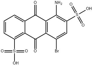 5-amino-8-bromo-9,10-dihydro-9,10-dioxoanthracene-1,6-disulphonic acid Struktur