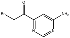 Ethanone, 1-(6-amino-4-pyrimidinyl)-2-bromo- (9CI) Struktur