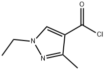 1-ethyl-3-methyl-1H-pyrazole-4-carbonyl chloride Struktur