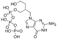 9-(4-hydroxy-2-(hydroxymethyl)butyl)-guanine triphosphate Struktur