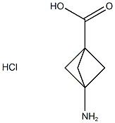 Bicyclo[1.1.1]pentane-1-carboxylic acid, 3-amino-, hydrochloride Struktur