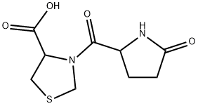 3-pyroglutamylthiazolidine-4-carboxylic acid Struktur