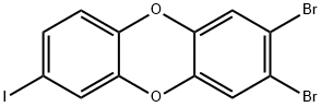 2-iodo-7,8-dibromodibenzo-1,4-dioxin Struktur