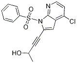 3-Butyn-2-ol, 4-[4-chloro-1-(phenylsulfonyl)-1H-pyrrolo[2,3-b]pyridin-2-yl]- Struktur