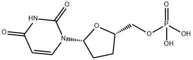 2',3'-dideoxyuridine 5'-monophosphate Struktur