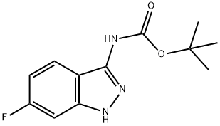 3-(Boc-aMino)-6-fluoro-1H-indazole Struktur