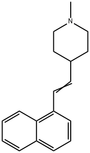 1-Methyl-4-[2-(1-naphthalenyl)ethenyl]piperidine Struktur