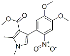 methyl 4-(4,5-dimethoxy-2-nitro-phenyl)-1,2-dimethyl-pyrrole-3-carboxy late Struktur