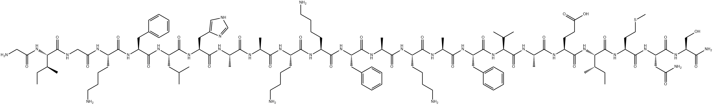 (ALA8,13,18)-MAGAININ II AMIDE Struktur