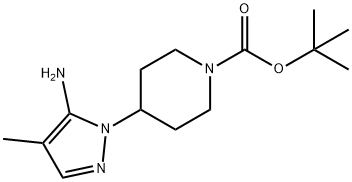 1-piperidinecarboxylic acid, 4-(5-amino-4-methyl-1H-pyrazo Struktur