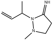 3-Pyrazolidinimine,  1-methyl-2-(1-methyl-2-propenyl)-  (9CI) Struktur