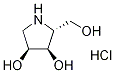 (2R,3R,4S)-2-(Hydroxymethyl)pyrrolidine-3,4-diol hydrochloride Struktur