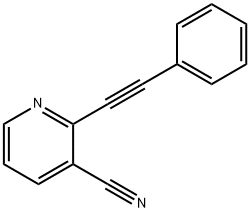 2-phenylethynylpyridine-3-carbonitrile Struktur