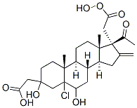 5-chloro-16-methylene-3,6,17-trihydroxypregnan-20-one-3,17-diacetate Struktur