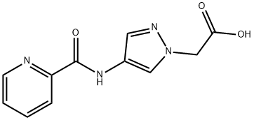 {4-[(Pyridine-2-carbonyl)-amino]-pyrazol-1-yl}-acetic acid Struktur