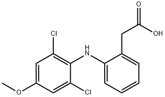 [2-(2,6-Dichloro-4-methoxyanilino)phenyl]acetic acid Struktur