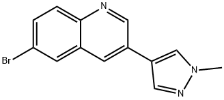 6-broMo-3-(1-Methyl-1H-pyrazol-4-yl)quinoline Struktur