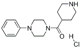 1-phenyl-4-[(piperidin-4-yl)carbonyl]piperazine hydrochloride Struktur