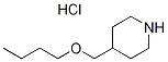 4-(Butoxymethyl)piperidine hydrochloride Struktur