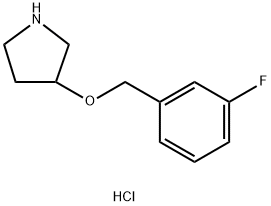 3-[(3-FLUOROBENZYL)OXY]PYRROLIDINE HYDROCHLORIDE Struktur