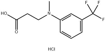 3-[Methyl-(3-trifluoromethyl-phenyl)-amino]-propionic acid hydrochloride Struktur