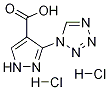 3-Tetrazol-1-yl-1H-pyrazole-4-carboxylic aciddihydrochloride Struktur