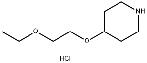 2-ETHOXYETHYL 4-PIPERIDINYL ETHER HYDROCHLORIDE Struktur