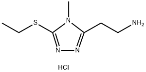 2-(5-Ethylsulfanyl-4-methyl-4H-[1,2,4]triazol-3-yl)-ethylamine hydrochloride Struktur