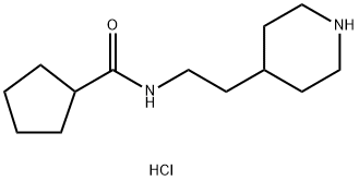 Cyclopentanecarboxylic acid (2-piperidin-4-yl-ethyl)-amide hydrochloride Struktur