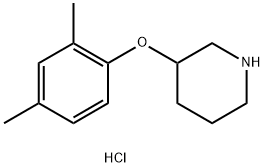 3-(2,4-Dimethylphenoxy)piperidine hydrochloride Struktur