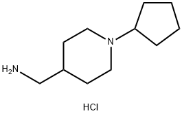 C-(1-Cyclopentyl-piperidin-4-yl)-methylaminedihydrochloride Struktur