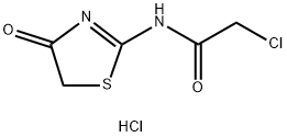 2-Chloro-N-(4-oxo-4,5-dihydro-thiazol-2-yl)-acetamide hydrochloride Struktur