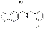 Benzo[1,3]dioxol-5-ylmethyl-(3-methoxy-benzyl)-amine hydrochloride Struktur