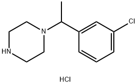 1-[1-(3-Chloro-phenyl)-ethyl]-piperazine hydrochloride Struktur