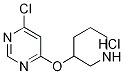 4-Chloro-6-(piperidin-3-yloxy)-pyriMidine hydrochloride, 98+% C9H13Cl2N3O, MW: 250.12 Struktur