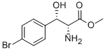 METHYL (2RS,3SR)-2-AMINO-3-(4-BROMOPHENYL)-3-HYDROXYPROPANOATE Struktur