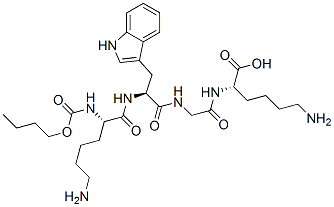 butyloxycarbonyl-lysinyl-tryptophyl-glycyl-lysine Struktur