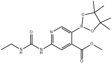 Methyl 2-(3-ethylureido)-5-(4,4,5,5-tetraMethyl-1,3,2-dioxaborolan-2-yl)isonicotinate Struktur