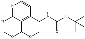 tert-Butyl (2-chloro-3-(dimethoxymethyl)pyridin-4-yl)methylcarbamate Struktur