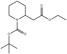 1-N-Boc-2-Ethoxycarbonylmethyl-piperidine Struktur