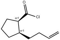 Cyclopentanecarbonyl chloride, 2-(3-butenyl)-, cis- (9CI) Struktur