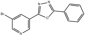 2-(5-Bromopyridin-3-yl)-5-phenyl-1,3,4-oxadiazole Struktur