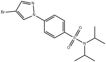 4-(4-Bromo-1H-pyrazol-1-yl)-N,N-diisopropylbenzenesulfonamide Struktur