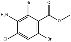 Methyl 3-amino-2,6-dibromo-4-chlorobenzoate Struktur