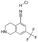 7-(TrifluoroMethyl)-1,2,3,4-tetrahydro-isoquinolin-5-carbonitrile HCl Struktur