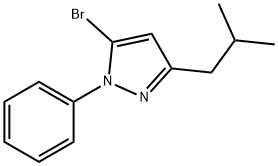 5-broMo-3-isobutyl-1-phenyl-1H-pyrazole Struktur