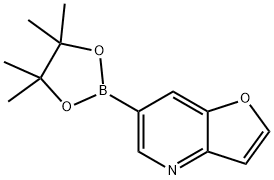 6-(4,4,5,5-テトラメチル-1,3,2-ジオキサボロラン-2-イル)-フロ[3,2-B]ピリジン 化學構(gòu)造式