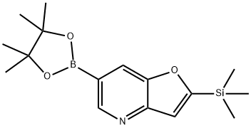 6-(4,4,5,5-Tetramethyl-1,3,2-dioxaborolan-2-yl)-2-(trimethylsilyl)furo[3,2-b]pyridine Struktur