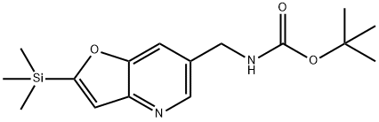 tert-Butyl (2-(trimethylsilyl)furo[3,2-b]pyridin-6-yl)methylcarbamate Struktur